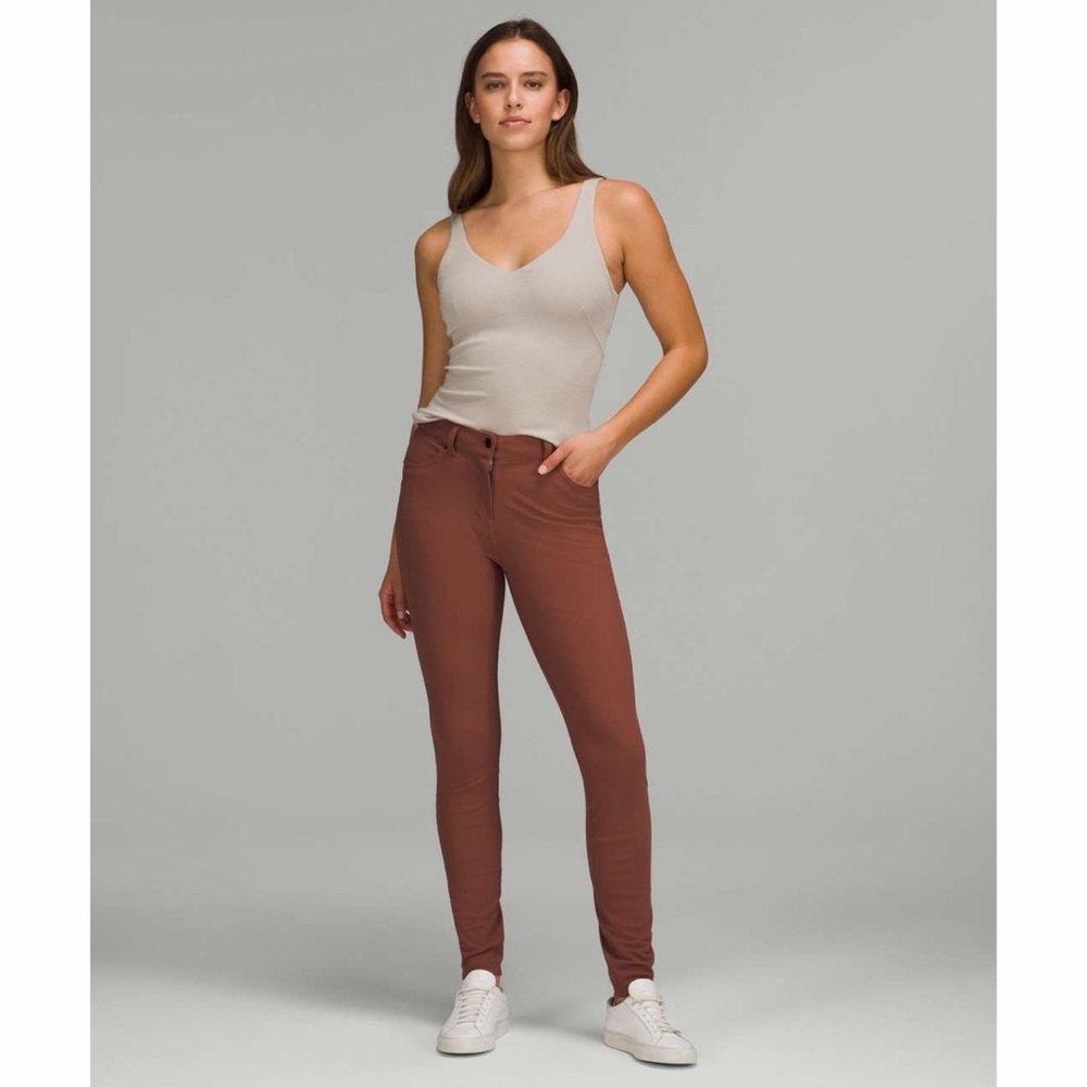 Lululemon City Sleek Slim-Fit 5 Pocket High-Rise Pant Ancient Copper